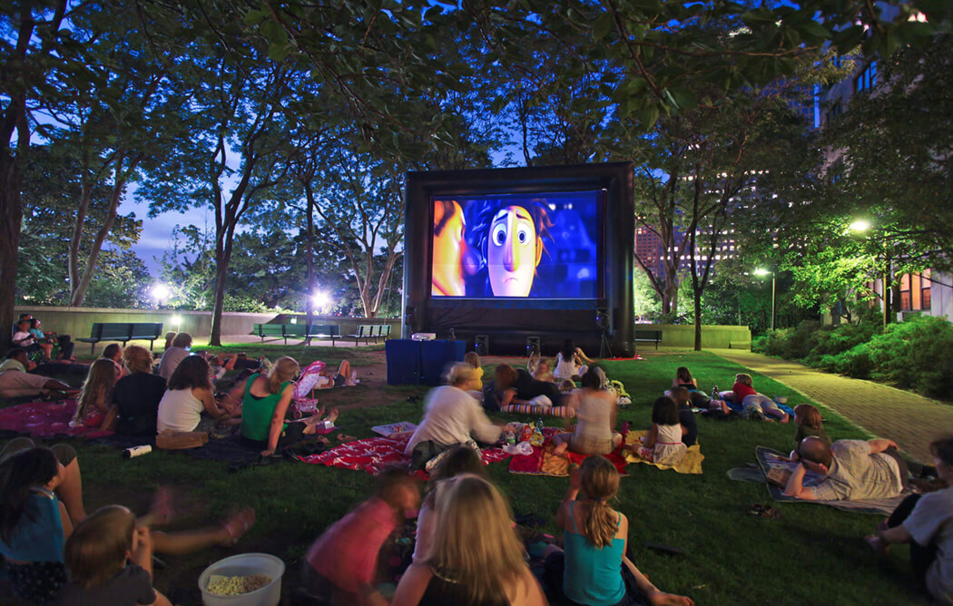 rent a blimp outdoor movie projection screen